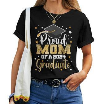 Proud Mom Of A 2024 Graduate Class Senior Graduation Women T-shirt - Monsterry DE