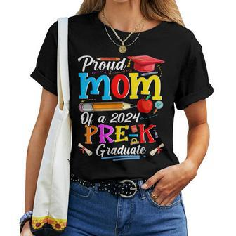 Proud Mom Of A 2024 Pre-K Graduate Family Lover Women T-shirt - Seseable