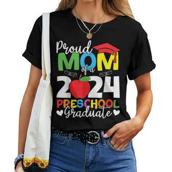 Proud Mom Of A 2024 Preschool Graduate Graduation Women T-shirt - Thegiftio UK