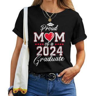 Proud Mom Class Of 2024 Senior Graduate 24 Grad Women T-shirt - Monsterry UK