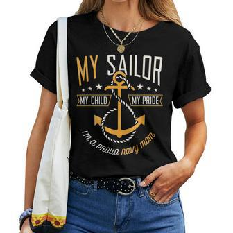 Proud Mom Navy Family Proud Navy Mother For Moms Of Sailors Women T-shirt - Monsterry UK