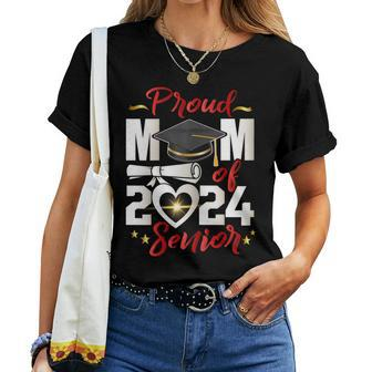 Proud Mom Of A Senior 2024 Graduate 24 Mommy Graduation Women T-shirt - Thegiftio