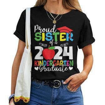 Proud Sister Of A 2024 Kindergarten Graduate Graduation Women T-shirt - Seseable