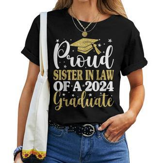 Proud Sister In Law Of A 2024 Graduate Graduation Family Women T-shirt - Thegiftio UK