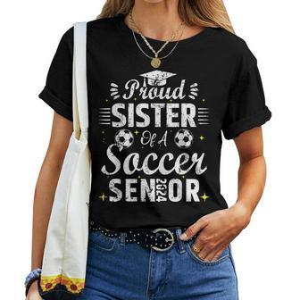 Proud Sister Of A Soccer Senior 2024 Sister Senior Soccer Women T-shirt - Monsterry