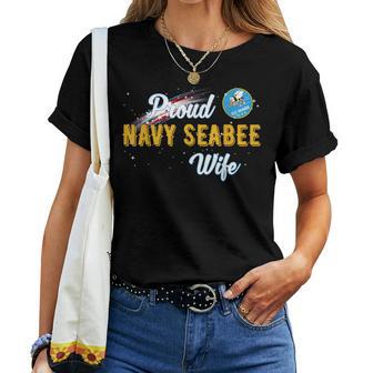 Proud Us Navy Seabee Wife Veteran Day Women T-shirt - Monsterry UK