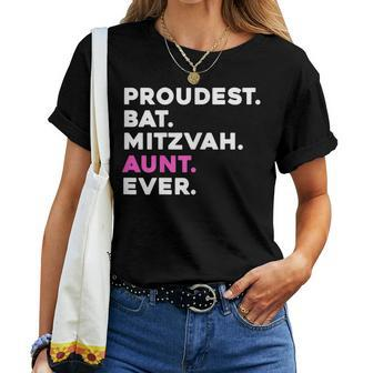 Proudest Bat Mitzvah Aunt Ever Jewish Girl Celebration Women T-shirt - Monsterry AU