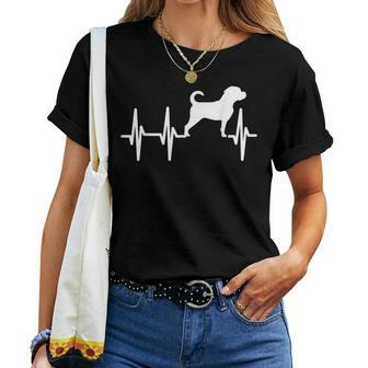 Puggle Heartbeat Dog Mom Dad Pet Women T-shirt - Monsterry DE