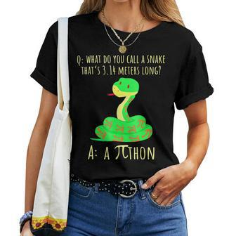Python Pithon Pi Symbol Math Teacher Pi Day Women T-shirt - Monsterry UK