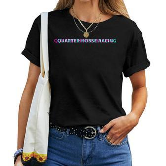 Quarter Horse Racing Sports Team Varsity Jersey Sport Lover Women T-shirt - Monsterry CA
