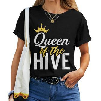Queen Of The Hive Bee Lover Beekeeping Women T-shirt - Monsterry UK