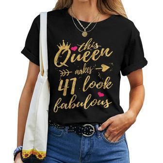 This Queen Makes 41 Look Fabulous 41St Birthday Women Women T-shirt - Monsterry AU