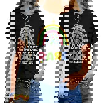 Rare Disease Day I Am Someone Rare Rainbow Zebra Ribbon Women T-shirt - Thegiftio