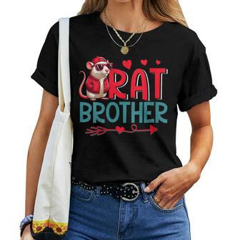 Rat Brother Costume Rat Sunglasses Rodent Lover Father's Day Women T-shirt - Monsterry