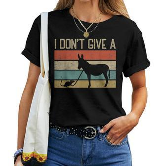 Rat And Donkey I Don't Give Rats Donkey Vintage Women T-shirt - Monsterry
