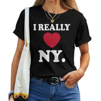 I Really Heart Love Ny Love New York Love Ny Women T-shirt - Monsterry DE
