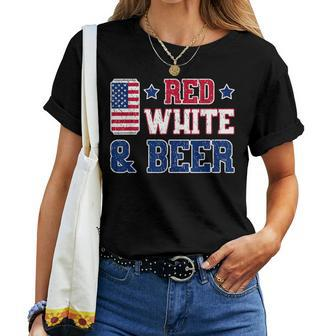 Red White And Beer Usa 4Th Of July Drinking Women T-shirt - Monsterry UK