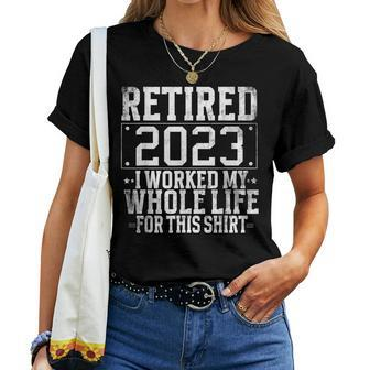 Retired 2023 Humor For & Retirement Women T-shirt - Monsterry AU