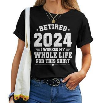 Retired 2024 Retirement Humor Retirement Women T-shirt - Monsterry