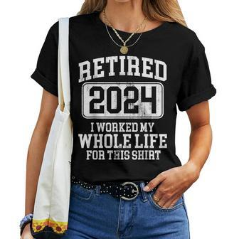 Retired 2024 Retirement Humor Women T-shirt - Monsterry AU