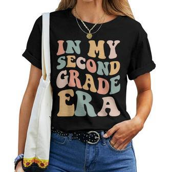 Retro In My 2Nd Grade Era First Day Of School Second Grade Women T-shirt - Seseable