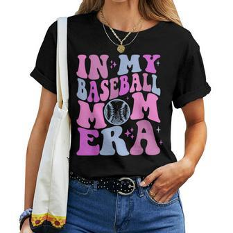 Retro In My Baseball Mom Era Game Day Baseball Lover Women T-shirt - Seseable