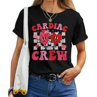 Retro Cardiac Crew Nurse Valentine's Day Cardiology Nursing Women T-shirt - Thegiftio
