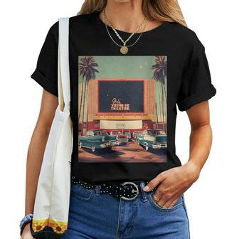 Retro Drive-In Theater Vintage Movies Graphic Women T-shirt - Monsterry AU