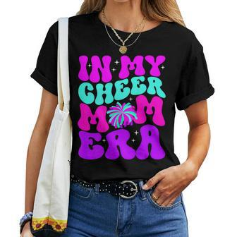 Retro Groovy In My Cheer Mom Era On Back Women T-shirt | Mazezy