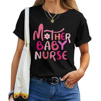 Retro Groovy Mother Baby Nurse Squad Happy Valentines Day Women T-shirt - Monsterry