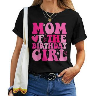 Retro Mom Of The Birthday Family Matching Girls Mama Women T-shirt - Seseable