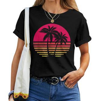 Retro Sunrise Palm Trees - & Sizes Women T-shirt - Monsterry CA