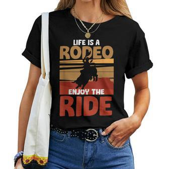 Rodeo Bull Riding Horse Rider Cowboy Cowgirl Western Howdy Women T-shirt - Monsterry UK