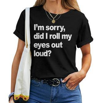 Roll My Eyes Sarcastic Women T-shirt - Monsterry CA