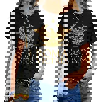 Romaictrix Aquila Romana Imperio Romano Cita Camiseta de mujer - Regaloses