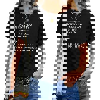 Weekends Coffee And Dance Comps Women T-shirt - Seseable