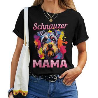 Schnauzer Dog Breed Pet Schnauzer Mama T-shirt Frauen - Geschenkecke