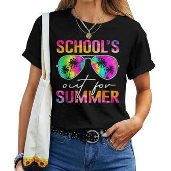 Schools Out For Summer Tie Dye Last Day Of School Teacher Women T-shirt - Seseable
