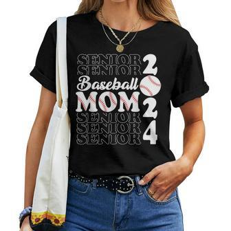 Senior Mom 2024 Baseball Class Of 2024 Graduation Women T-shirt - Seseable