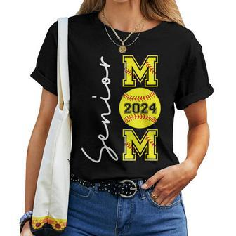 Senior Mom 2024 Softball Mommy Class Of 2024 Graduation 2024 Women T-shirt - Seseable