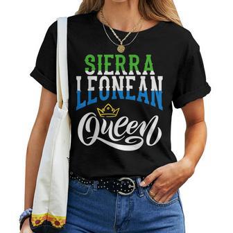 Sierra Leonean Queen Sierra Leonean Sierre Leone Flag Women T-shirt - Monsterry CA