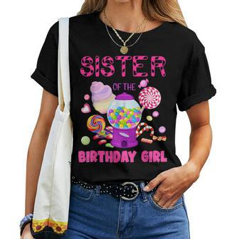Sister Of The Birthday Girl Candyland Candy Birthday Women T-shirt - Monsterry UK