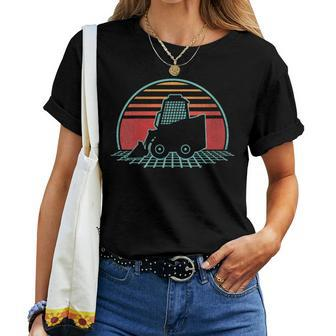 Skid Sr Loader Retro 80S Style Construction Worker Women T-shirt - Monsterry