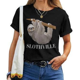 Slothville Sloth Animal Lover Women T-shirt - Monsterry CA