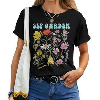 Slp Garden Wildflowers Speech Language Pathologist Men Women T-shirt - Monsterry UK