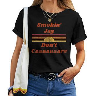 Smokin'n Jay Don't Care Chicago Football Women T-shirt - Monsterry UK