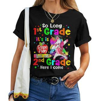 So Long 1St Grade Look Out 2Nd Grade Here I Come Unicorn Kid Women T-shirt - Thegiftio UK