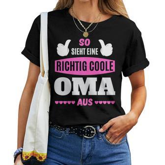 So Sieht Eine Richtig Coole Oma Enkel Kinder T-shirt Frauen - Geschenkecke