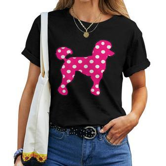 Sock Hop Cutie 50S Costume Pink Polka Dot Poodle Women T-shirt - Monsterry AU