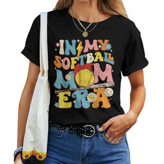 In My Softball Mom Era Retro Baseball Mom Groovy Women T-shirt - Monsterry UK